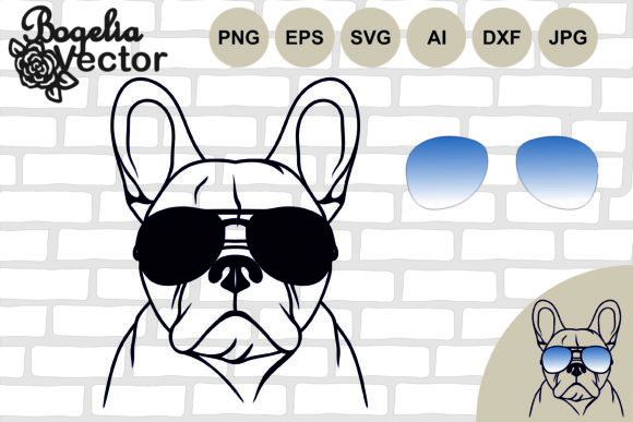 French Bulldog with Glasses