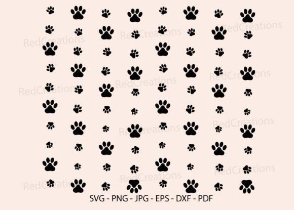 Paw Seamless Pattern Svg