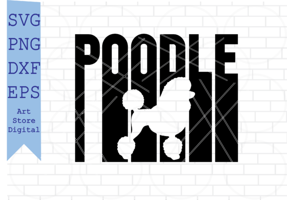 Poodle Silhouette Embroidery Design